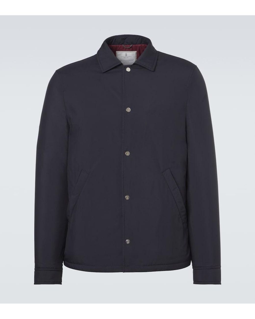 Brunello Cucinelli Blue Technical Jacket for men