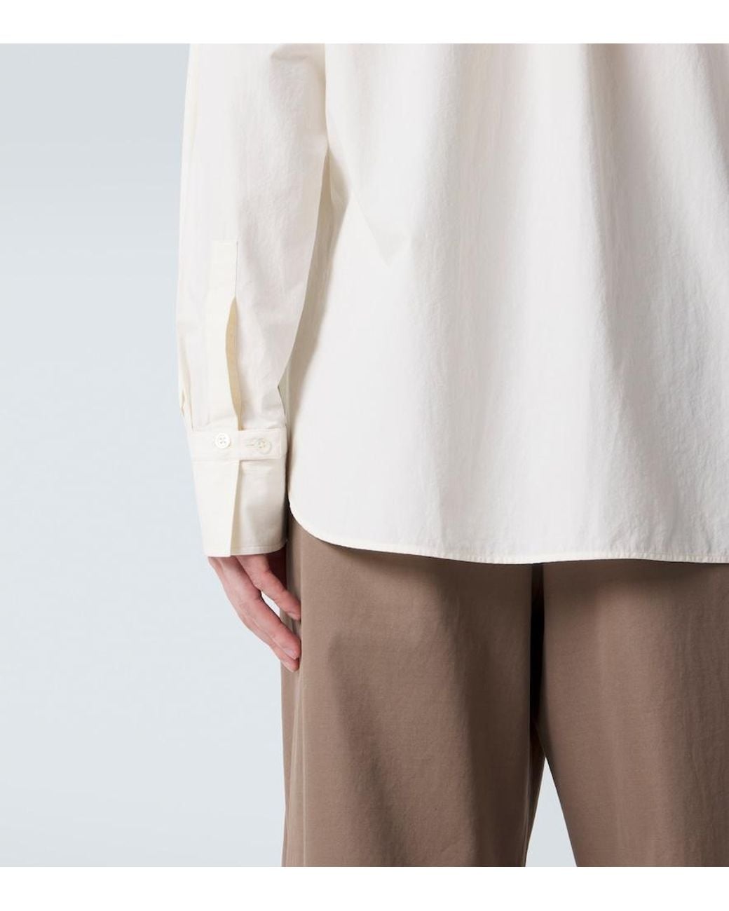 The Row White Marek Cotton Shirt for men