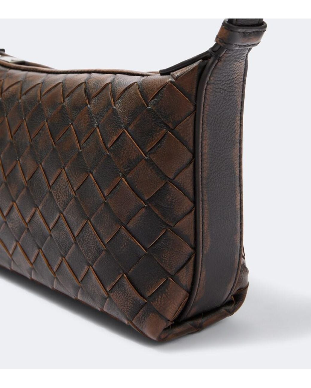 Bottega Veneta White Traveler Intrecciato Leather Phone Pouch for men