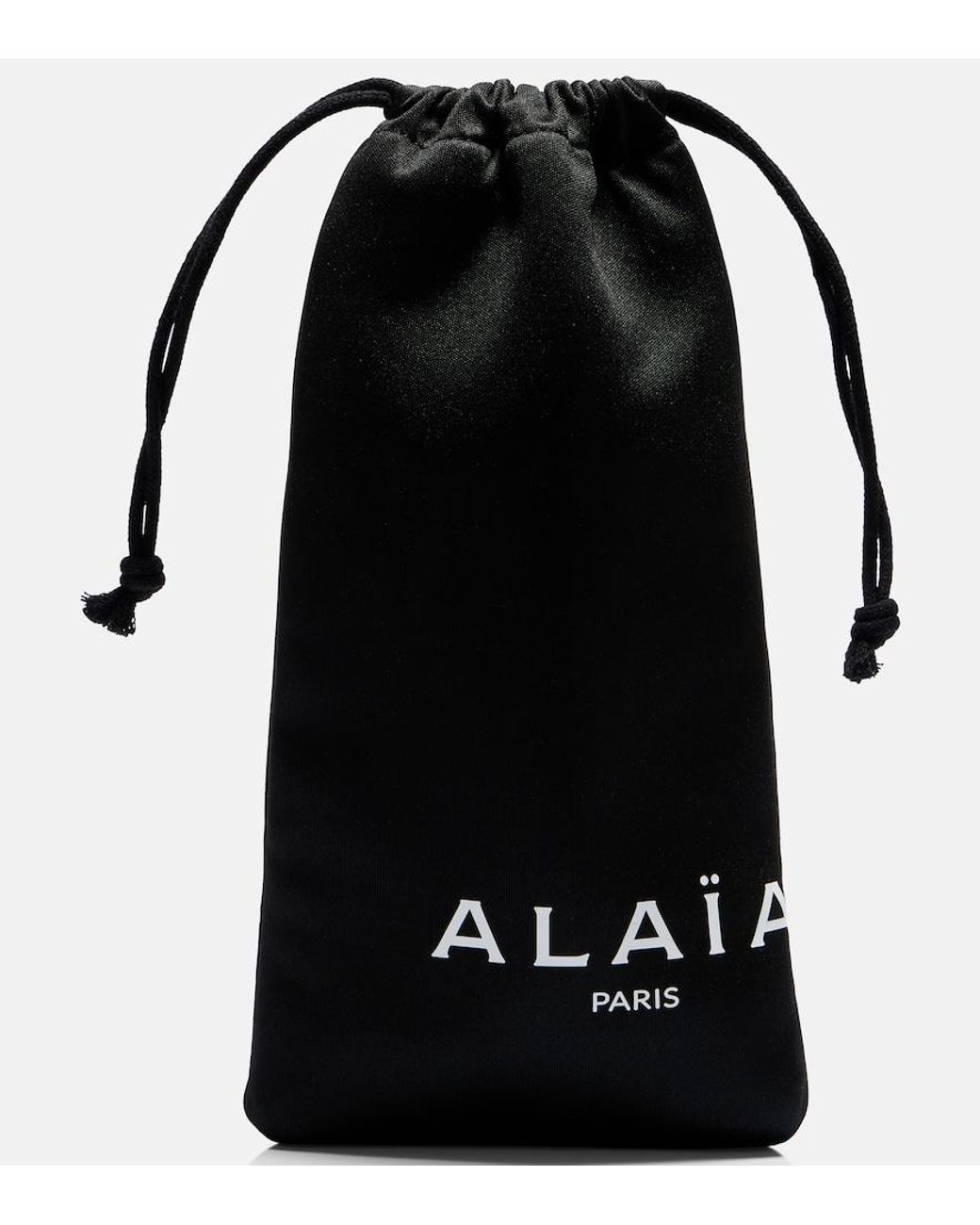 Alaïa Brown Lettering Logo Oversized Sunglasses