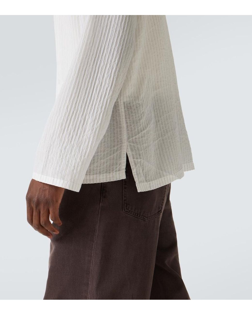 Our Legacy White Haven Striped Overshirt for men