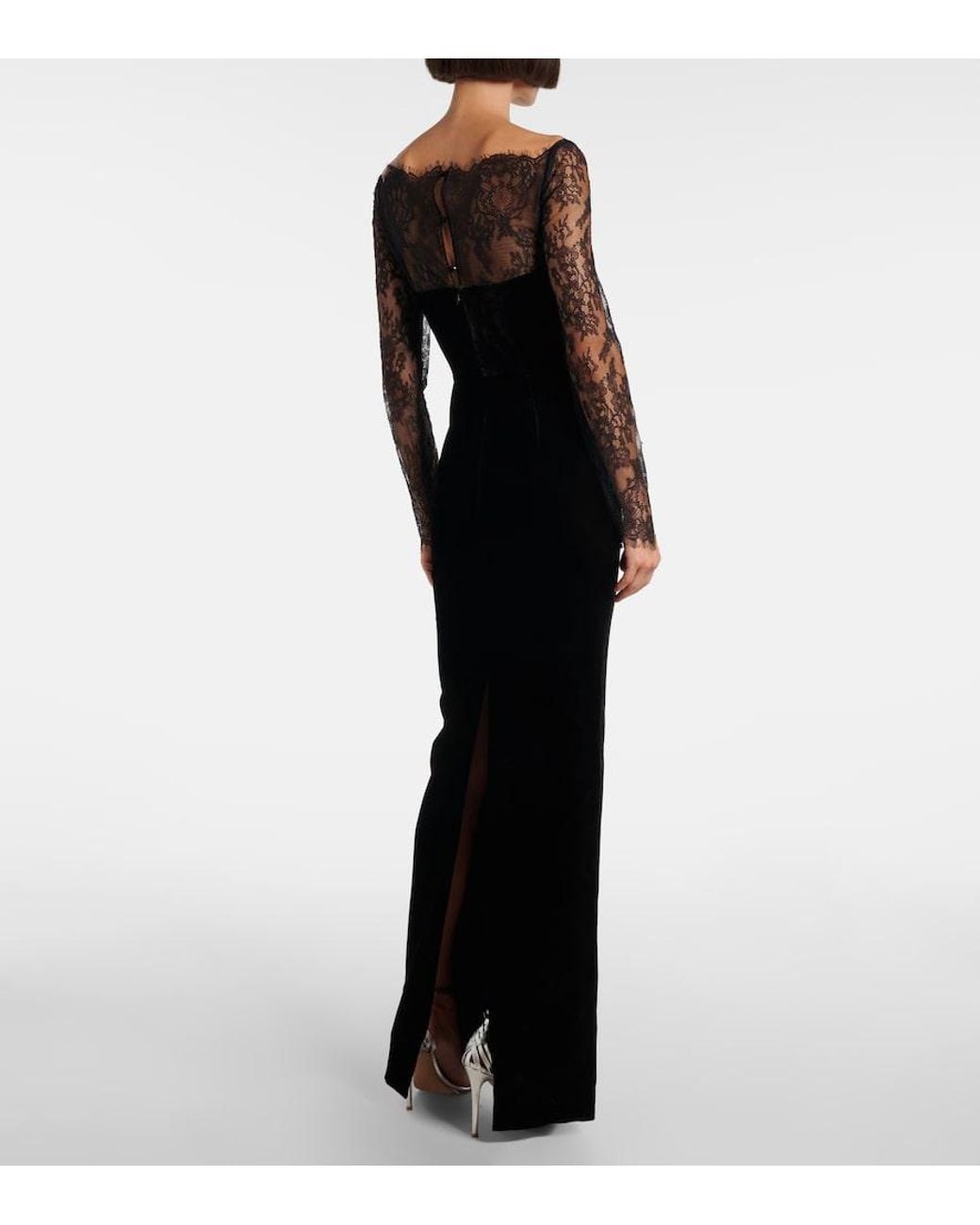 Roland Mouret Black Lace Gown