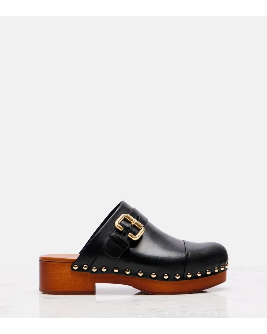 Chloé Multicolor Jeannette Embellished Leather Clogs