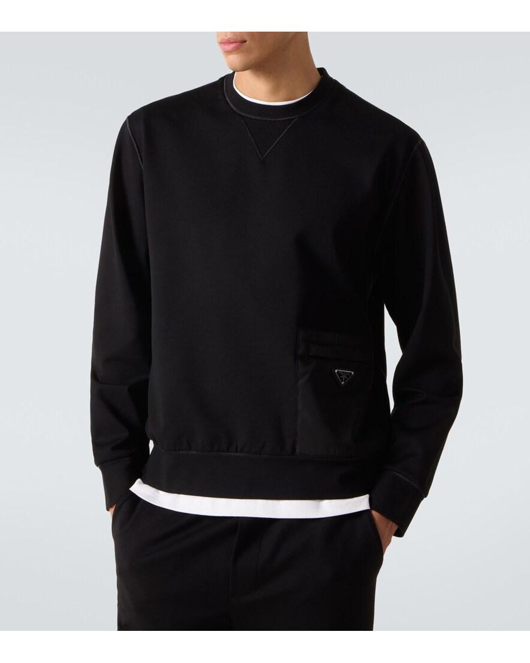 Prada Black Technical Sweatshirt for men