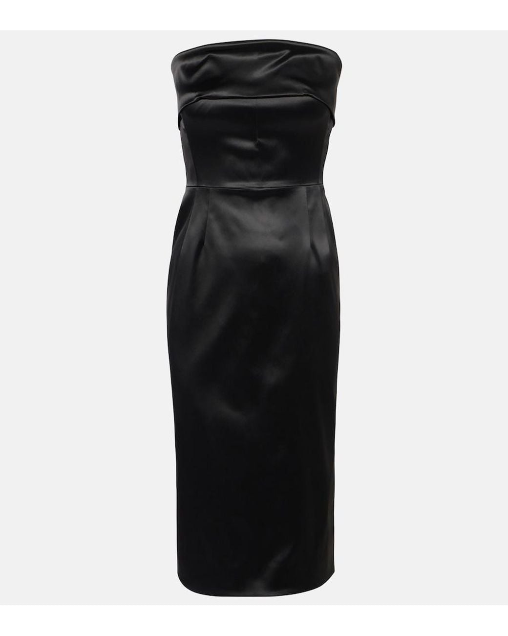 Dolce & Gabbana Black Satin Bustier Dress
