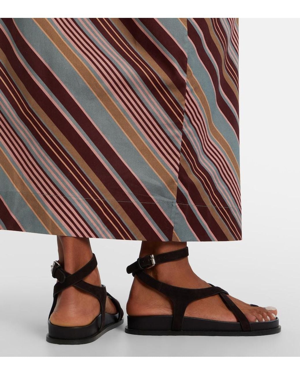A.Emery Black Jalen Slim Suede Sandals