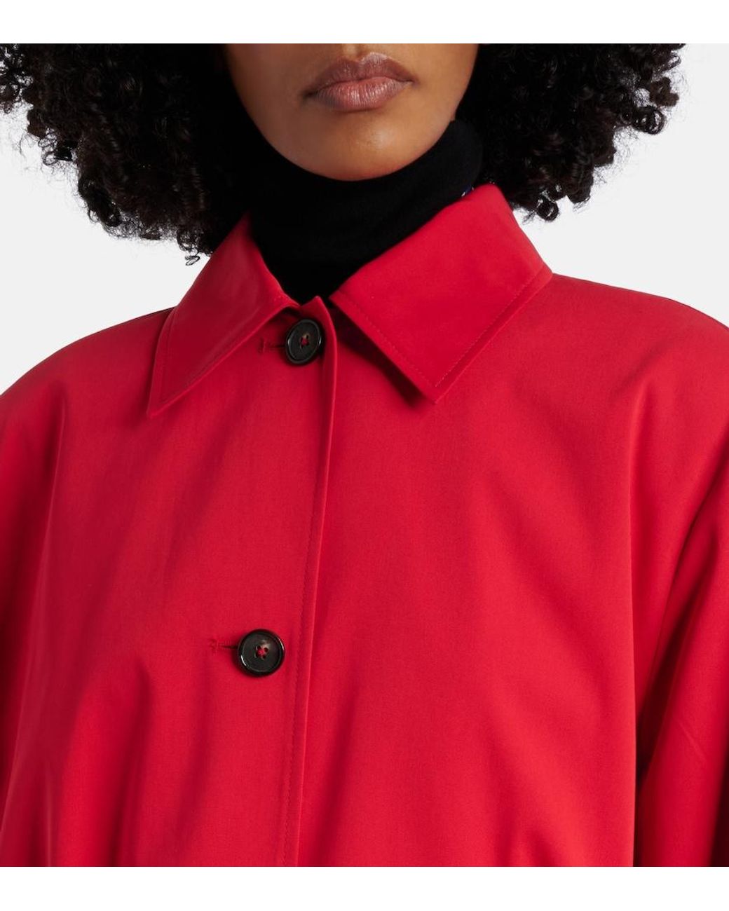 Totême  Red Cotton Trench Coat