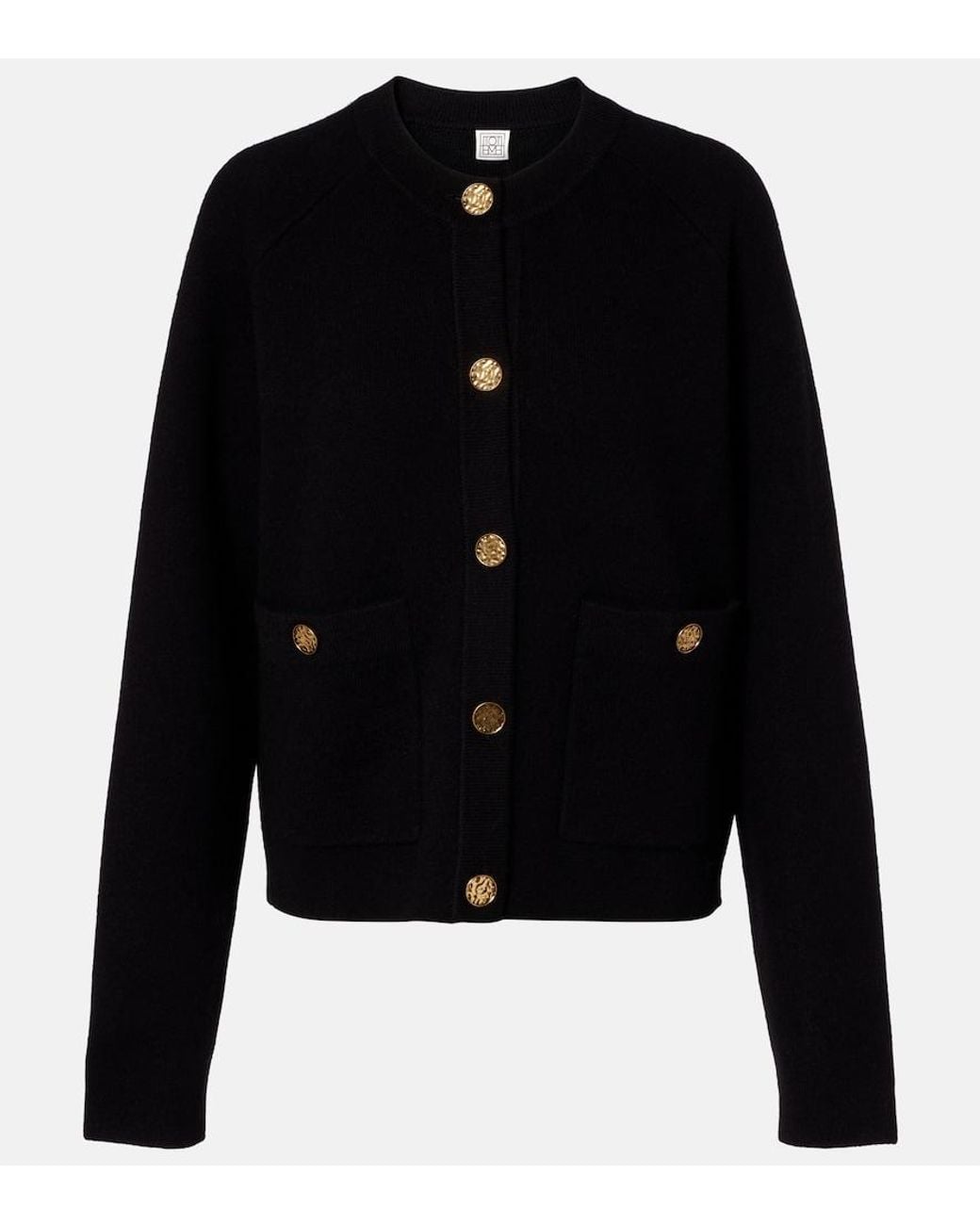 Totême Black Wool And Cashmere-Blend Cardigan