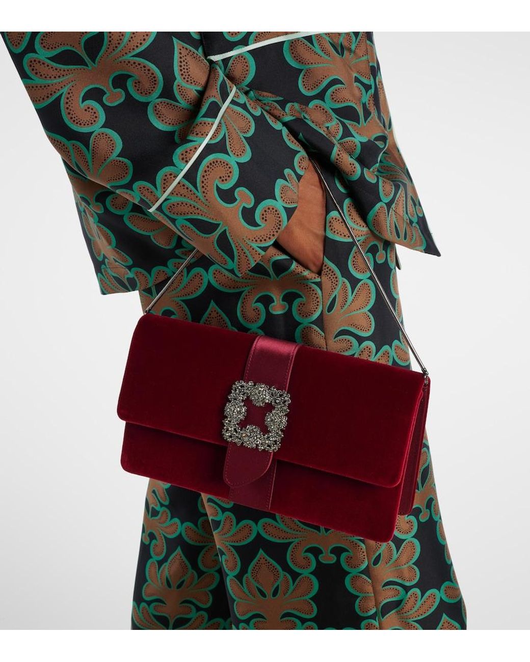 Clutch Capri di Manolo Blahnik in Red