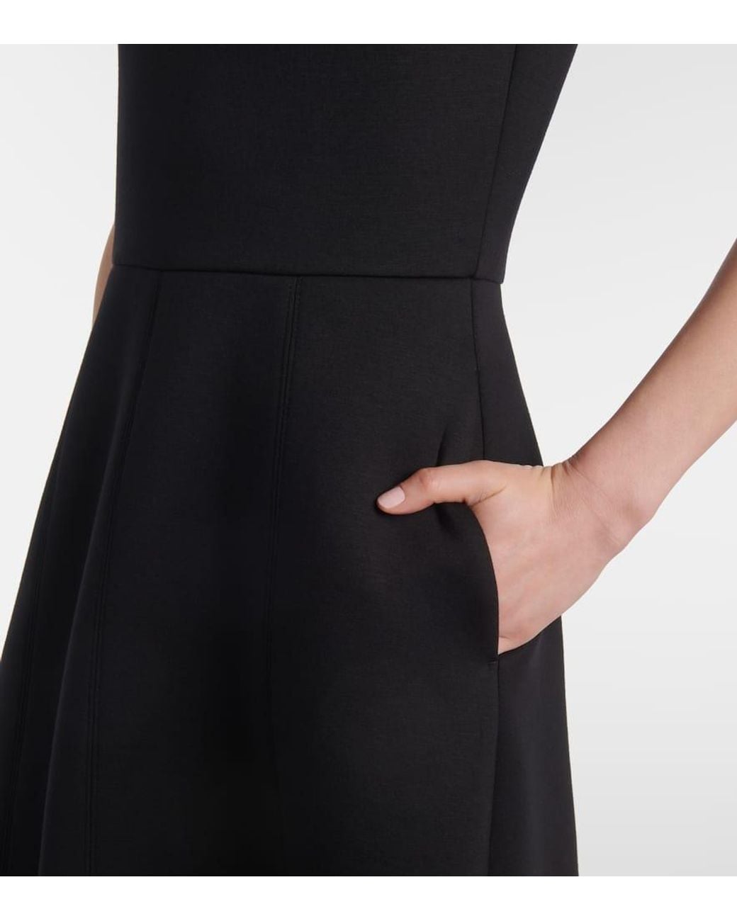 Max Mara Black Zigote Jersey Midi Dress