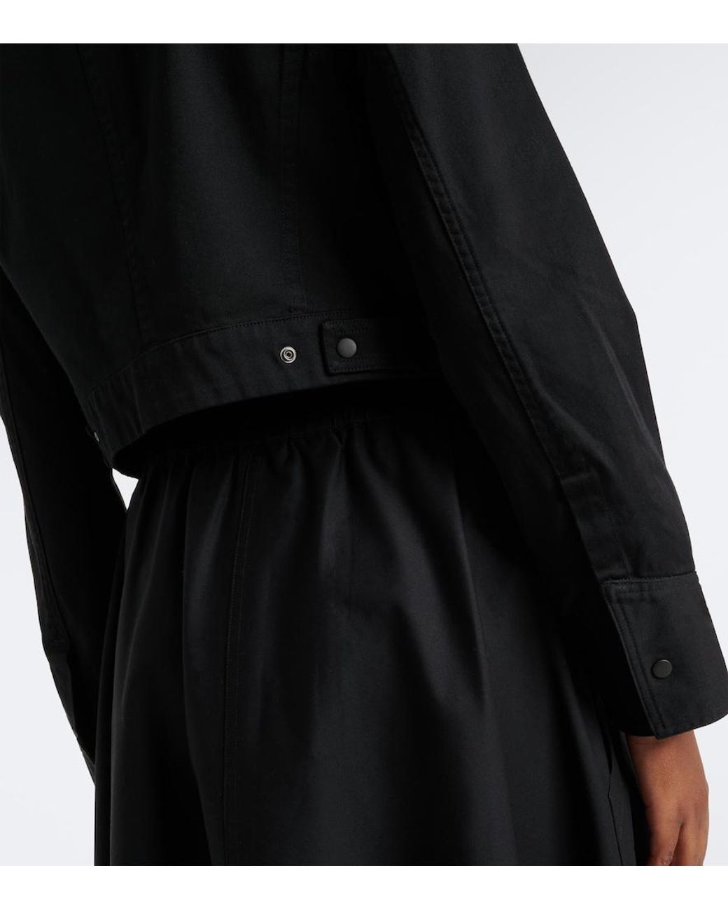 Chaqueta Cropped De Algodon Vince de color Black