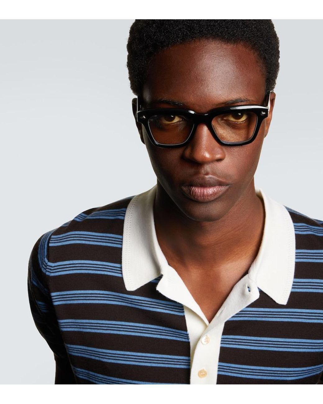 Sestini Eyewear Black Square Glasses for men