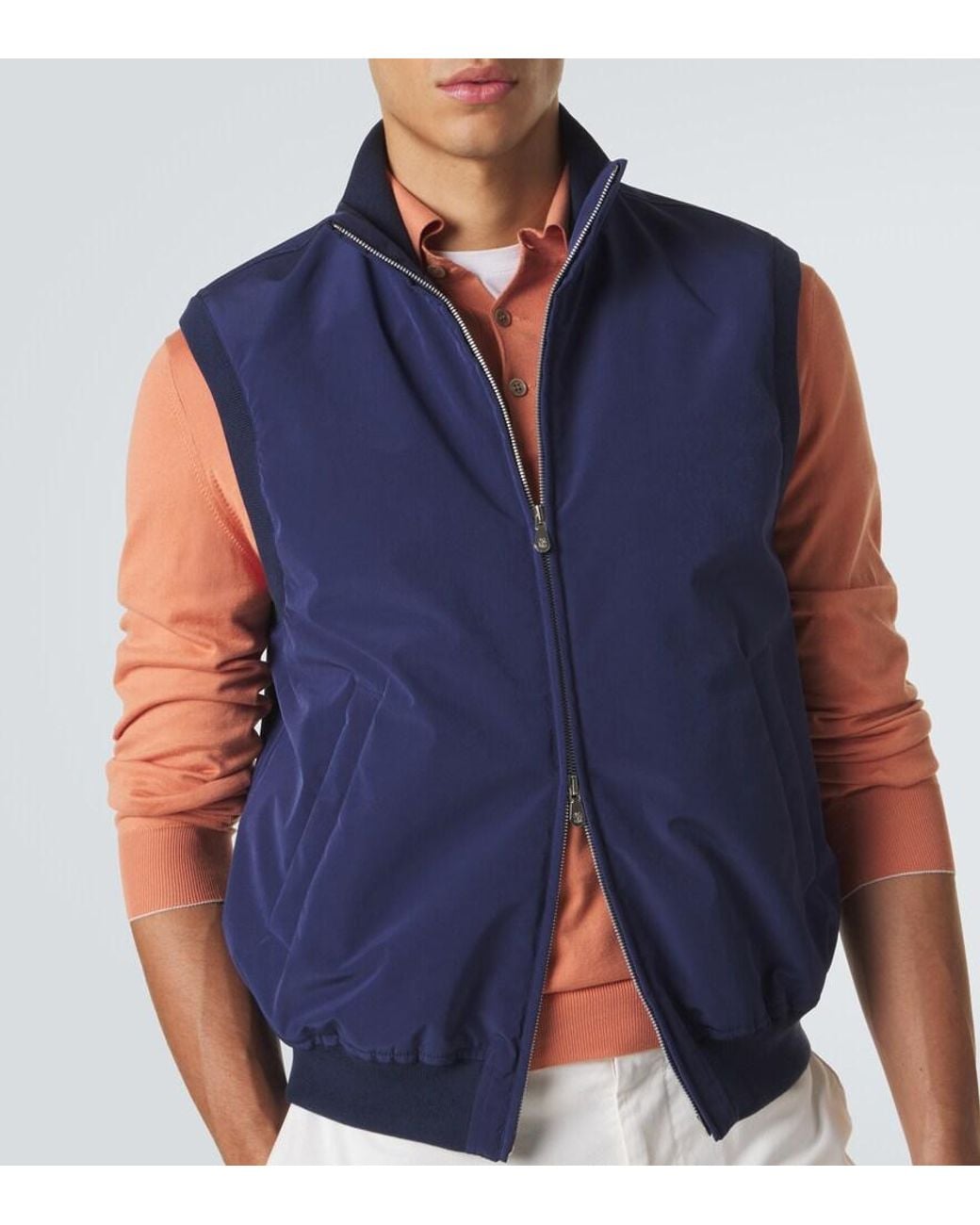 Brunello Cucinelli Blue Padded Technical Vest for men