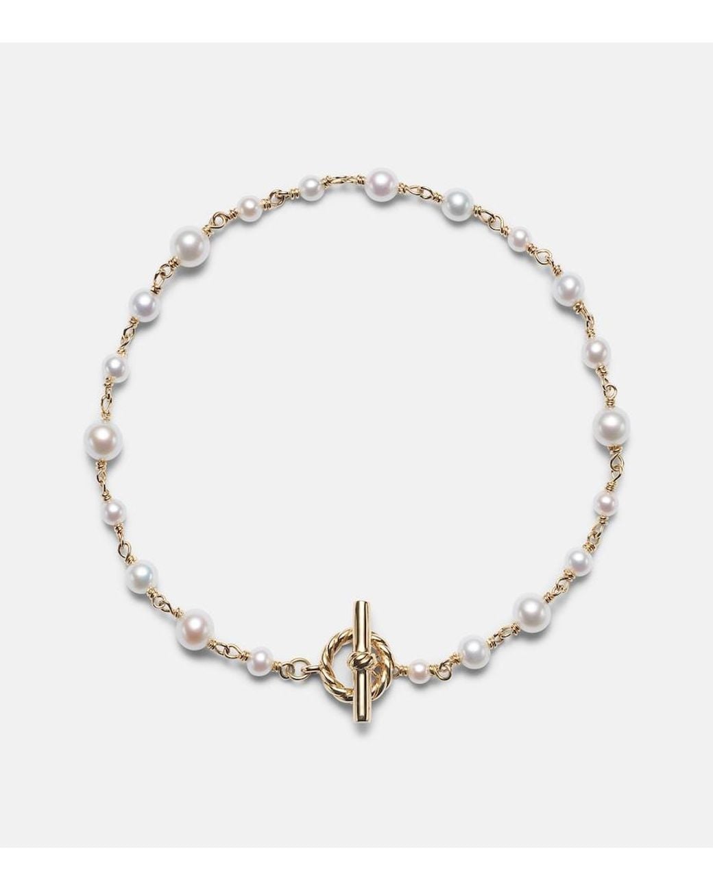 David Yurman Metallic Pearl Classics 18Kt Bracelet With Pearls