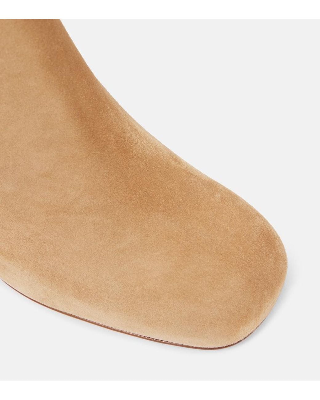 Christian Louboutin Natural Minny Booty 70 Suede Ankle Boots
