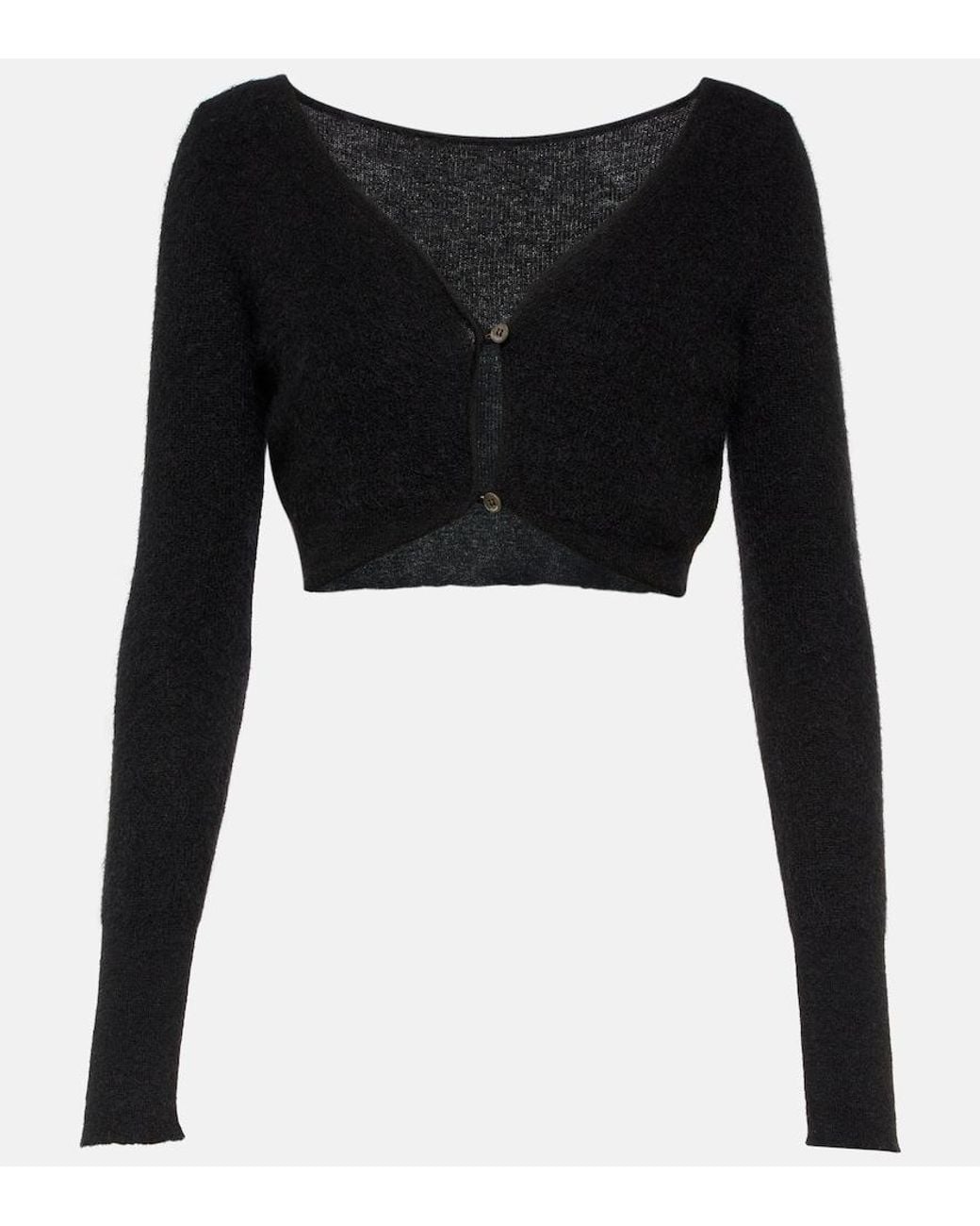 Jacquemus Black ‘Alzou’ Cropped Cardigan