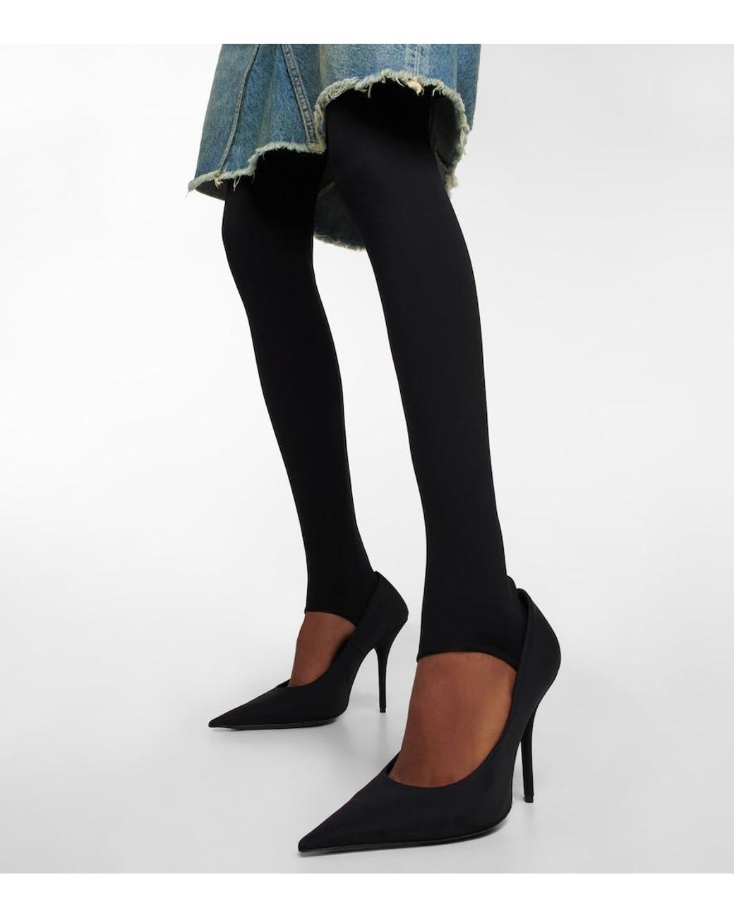 Balenciaga Black Knife Jersey Pumps