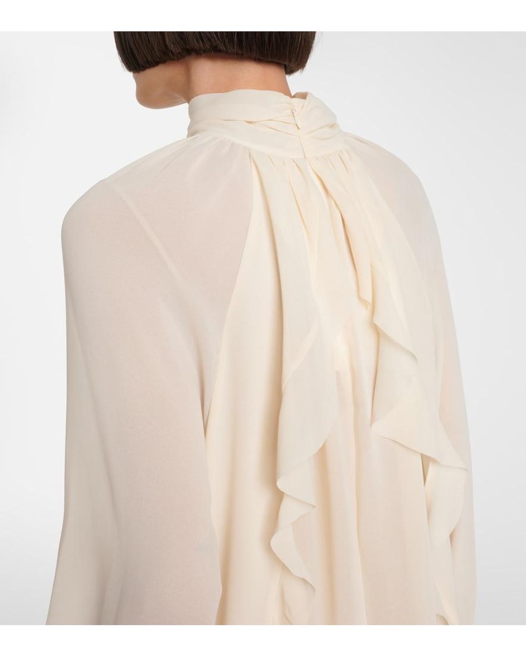 Vince Natural Chiffon Blouse