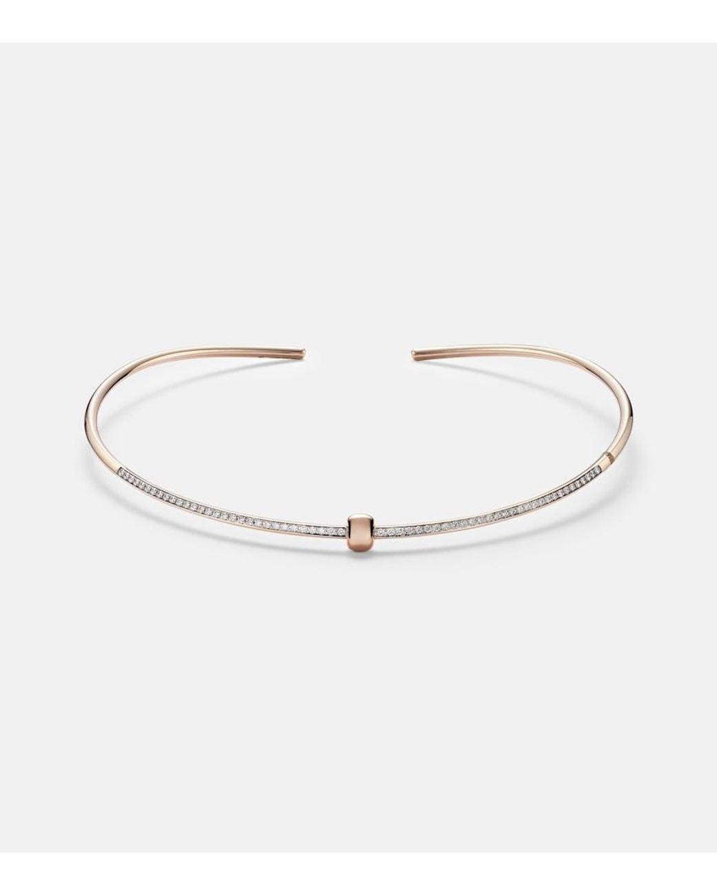 Pomellato Metallic Together 18Kt Rose Choker With Diamonds