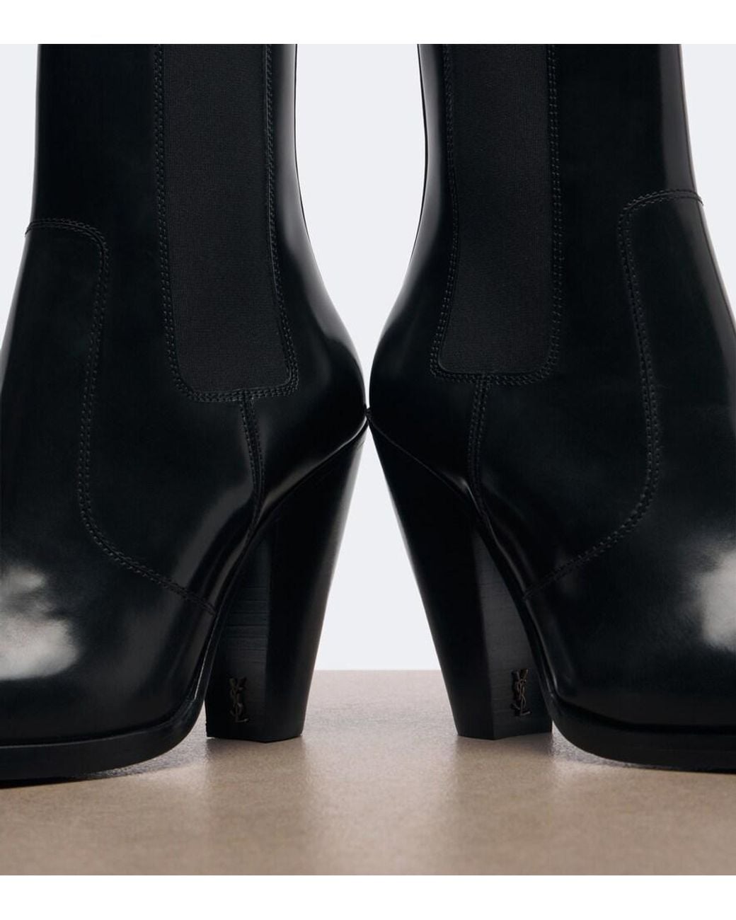 Saint Laurent Black Dylan Leather Chelsea Boots
