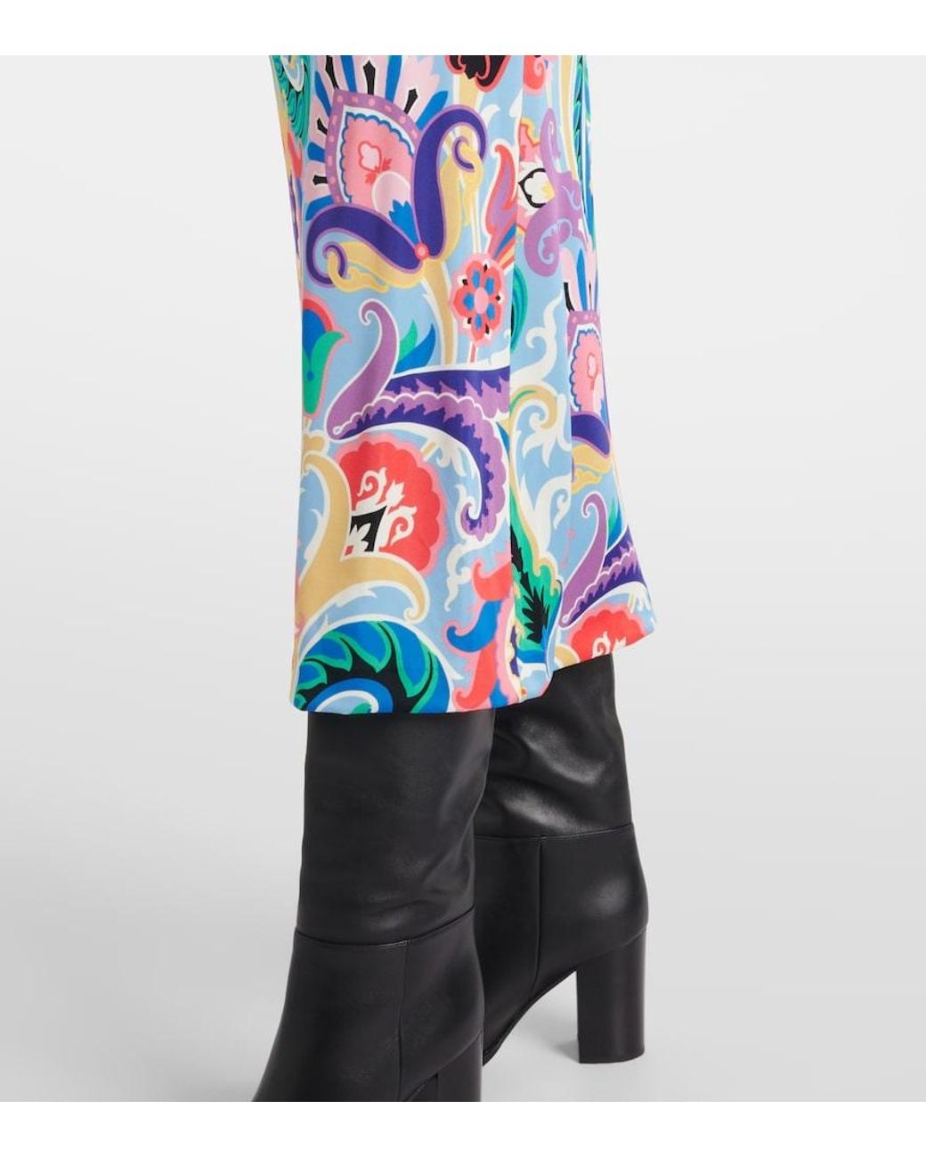 Etro White Paisley Midi Dress