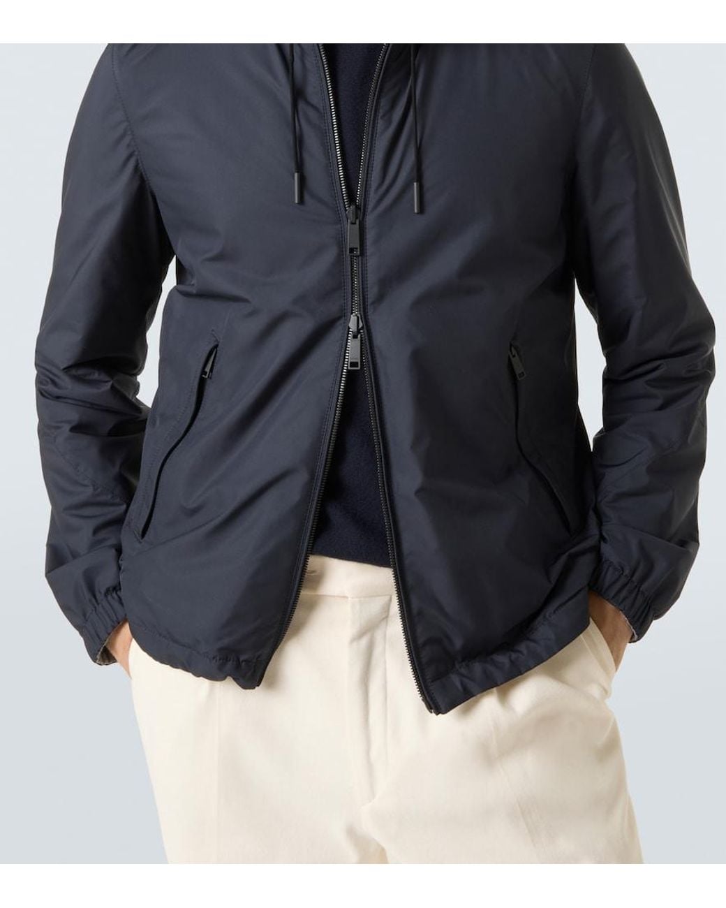Zegna Blue Brezza Reversible Jacket for men