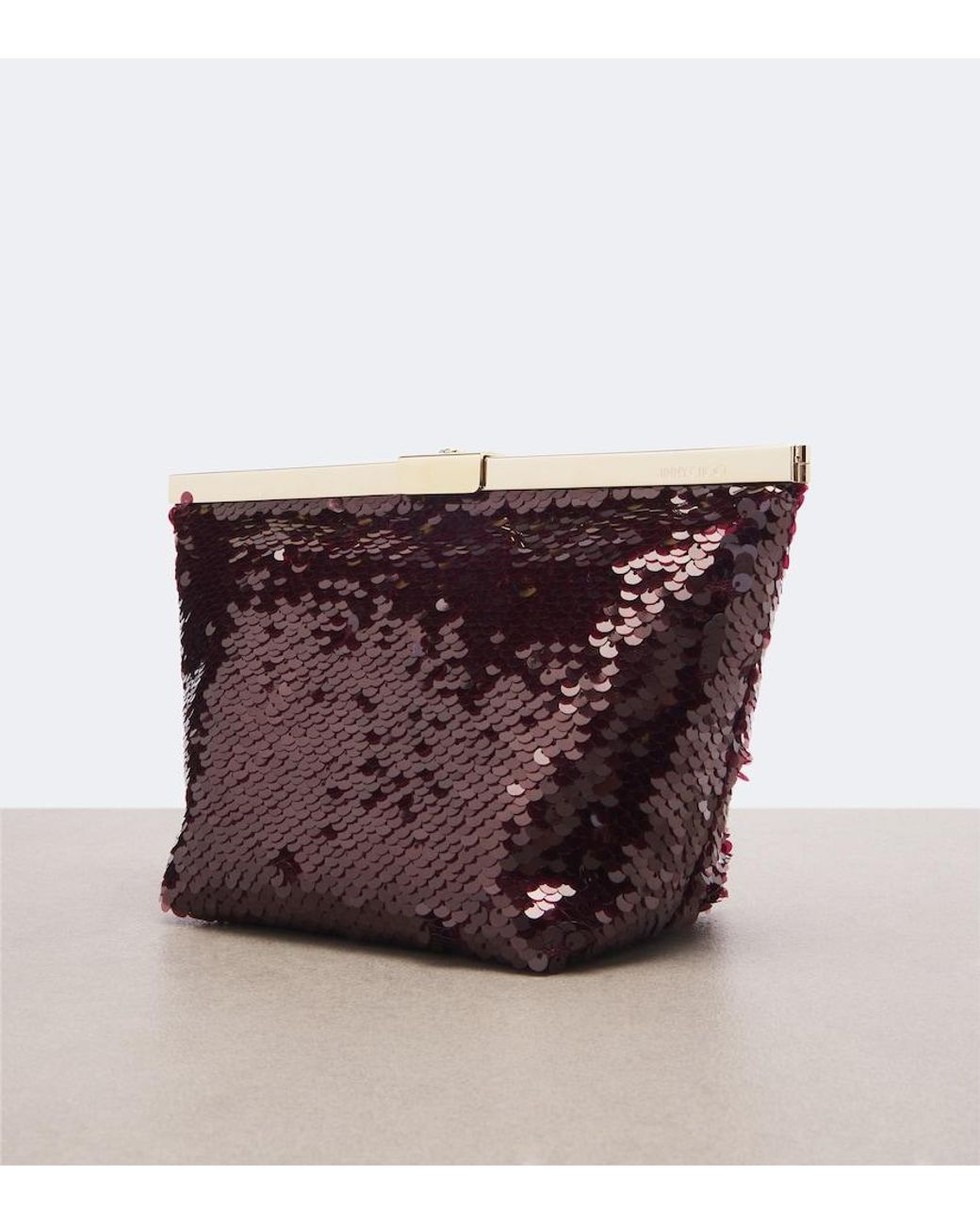 Jimmy Choo Pink Ganache Small Sequined Clutch