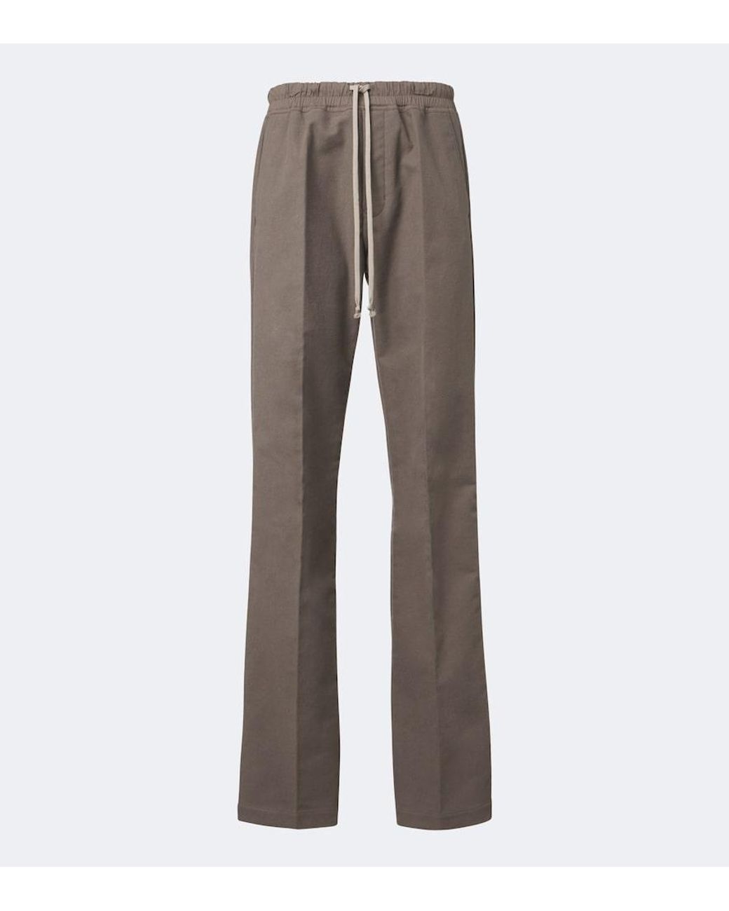 Rick Owens Gray Dietrich Cotton Twill Straight Pants for men