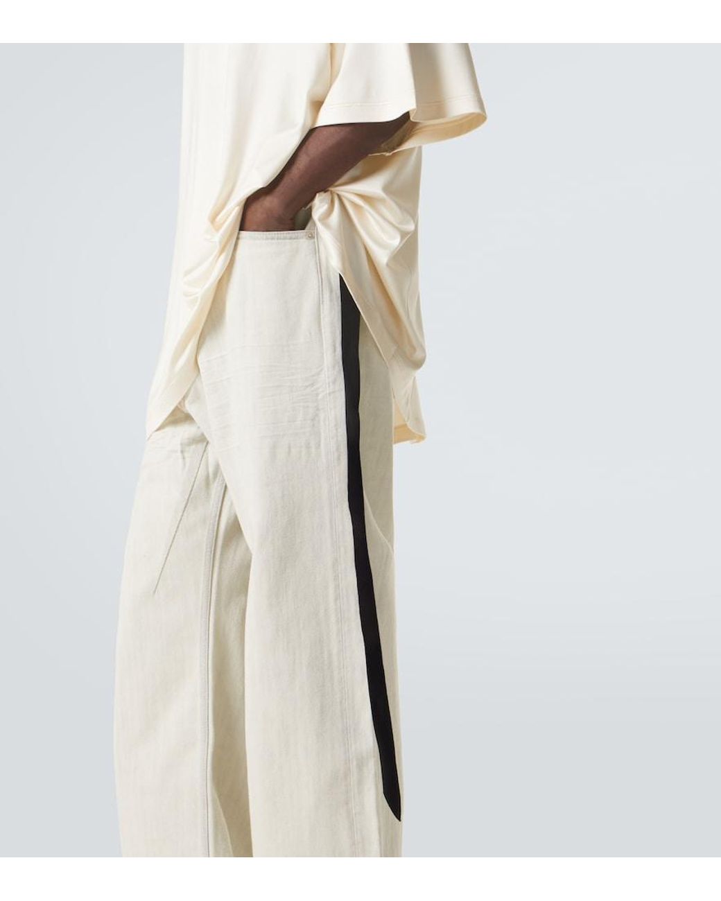 Rick Owens White Drkshdw Tommy Jersey T-Shirt for men