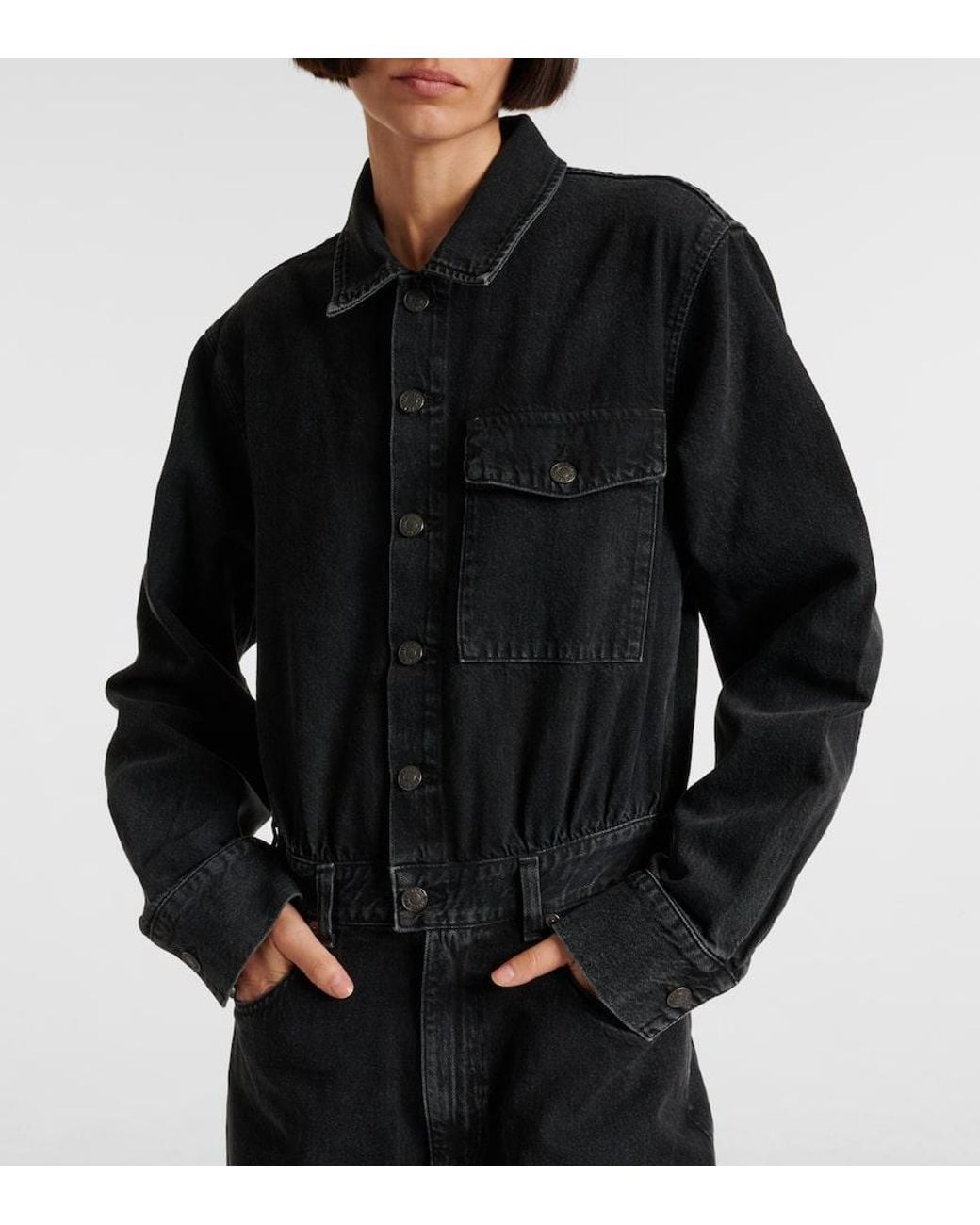 Agolde Black Jumpsuit Tane Aus Denim