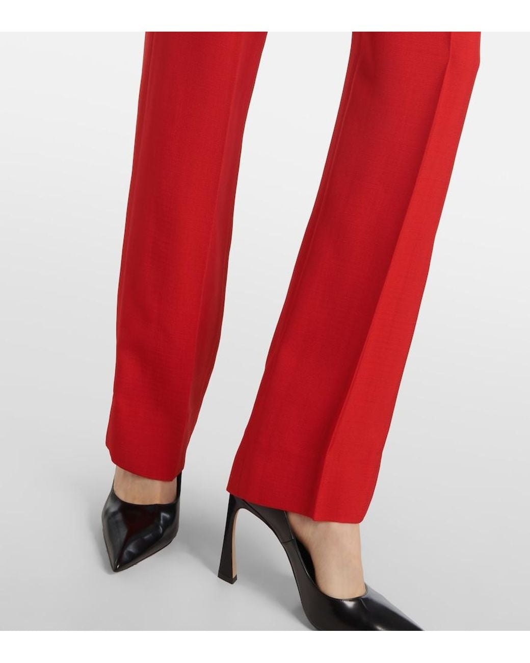 Victoria Beckham Mid-Rise Tapered Pants