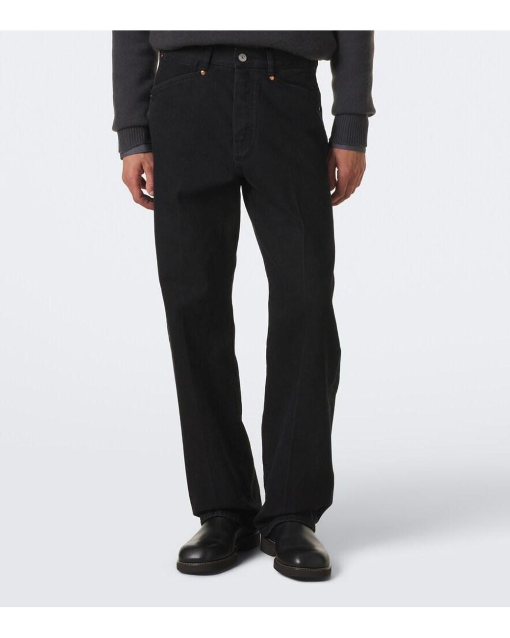 Lemaire Black Straight Jeans for men