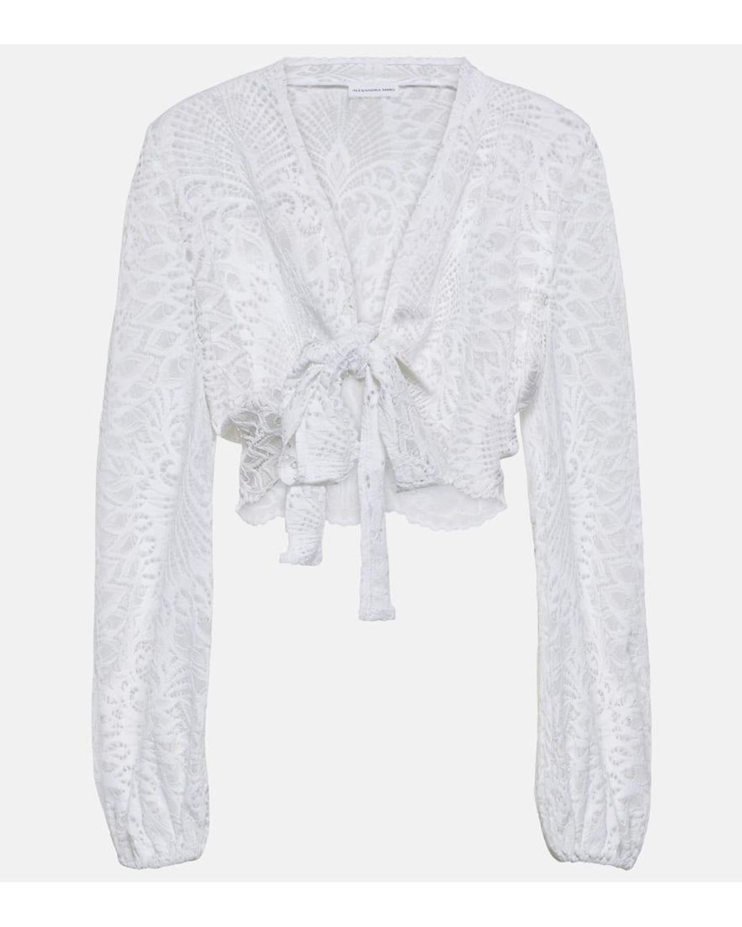 Alexandra Miro White Tabitha Lace Top