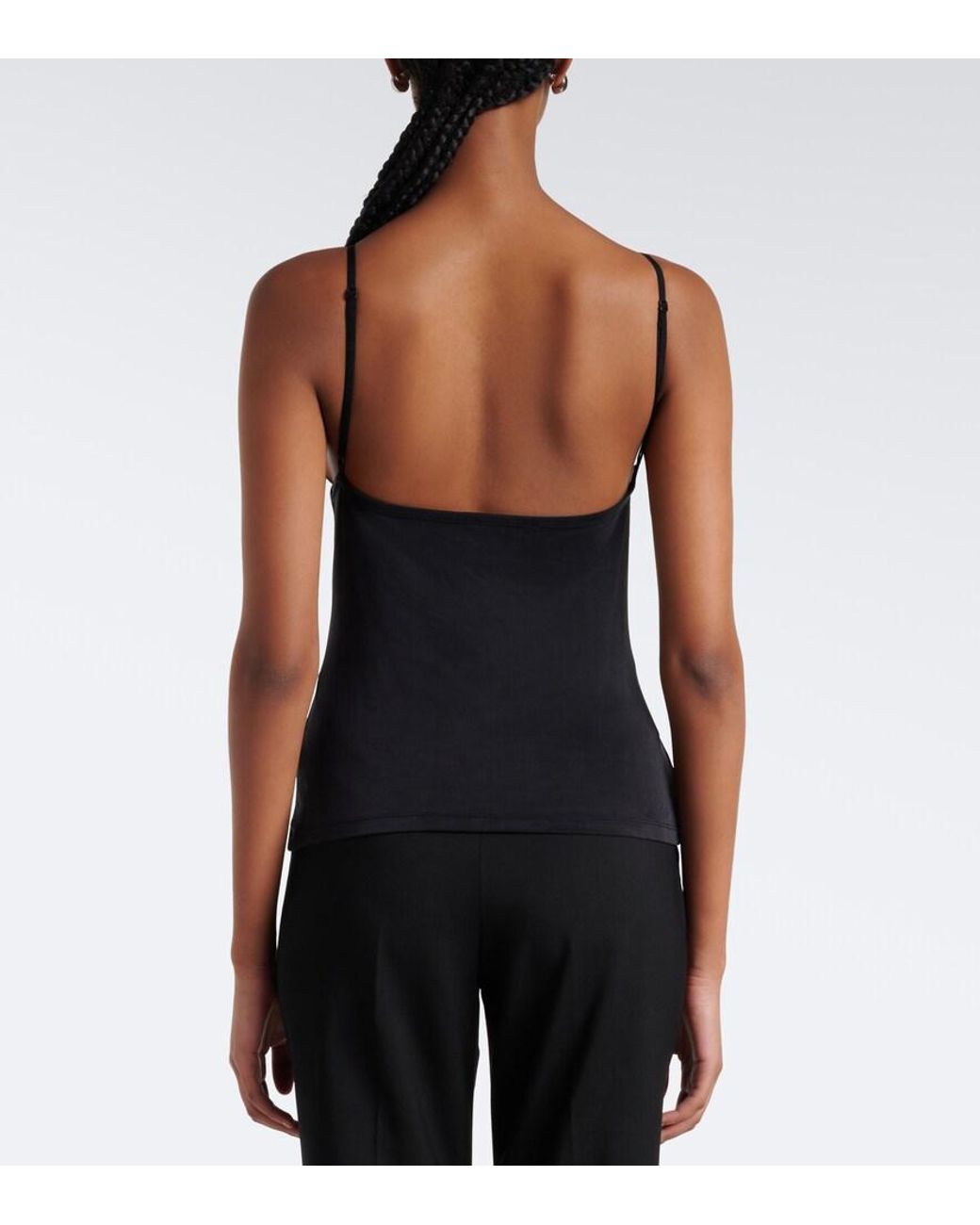 Coperni Black Lace-Trimmed Camisole