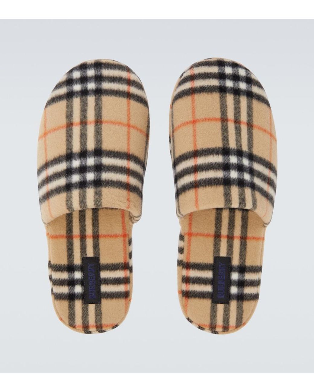 Burberry Slippers Check in Metallic für Herren