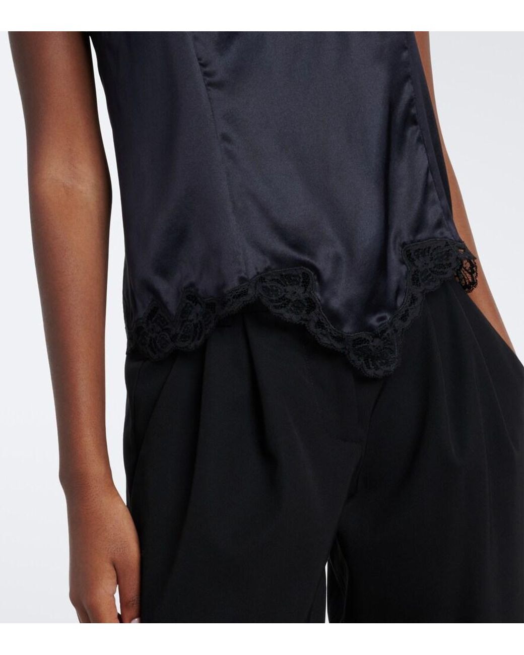 Isabel Marant Black Amael Silk-Blend Satin Camisole