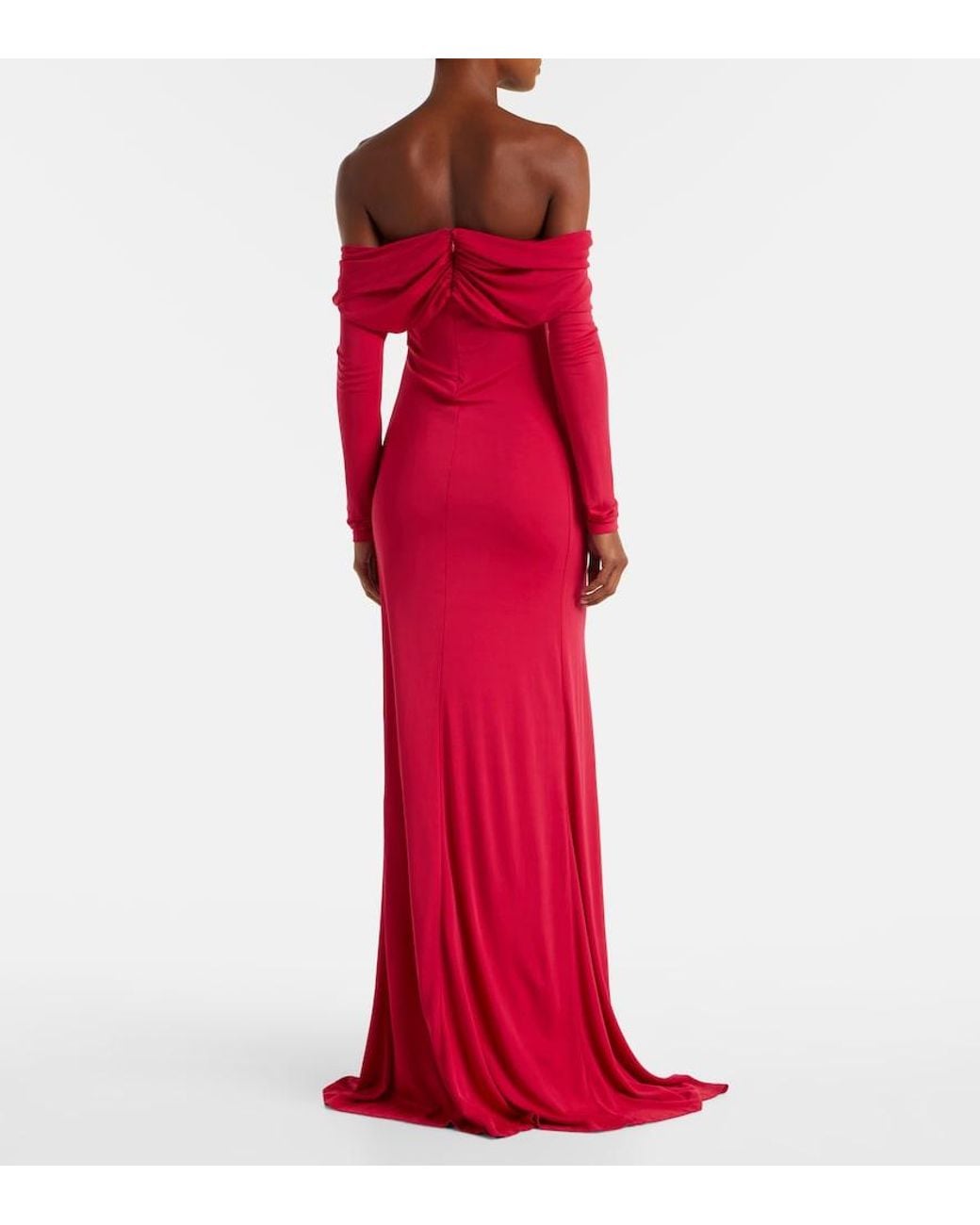 Christopher Esber Arced Palm Cutout Gathered Gown