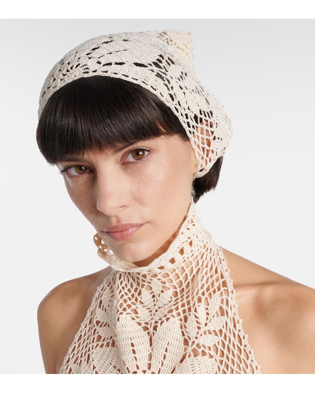 Magda Butrym Natural Crochet Cotton Scarf
