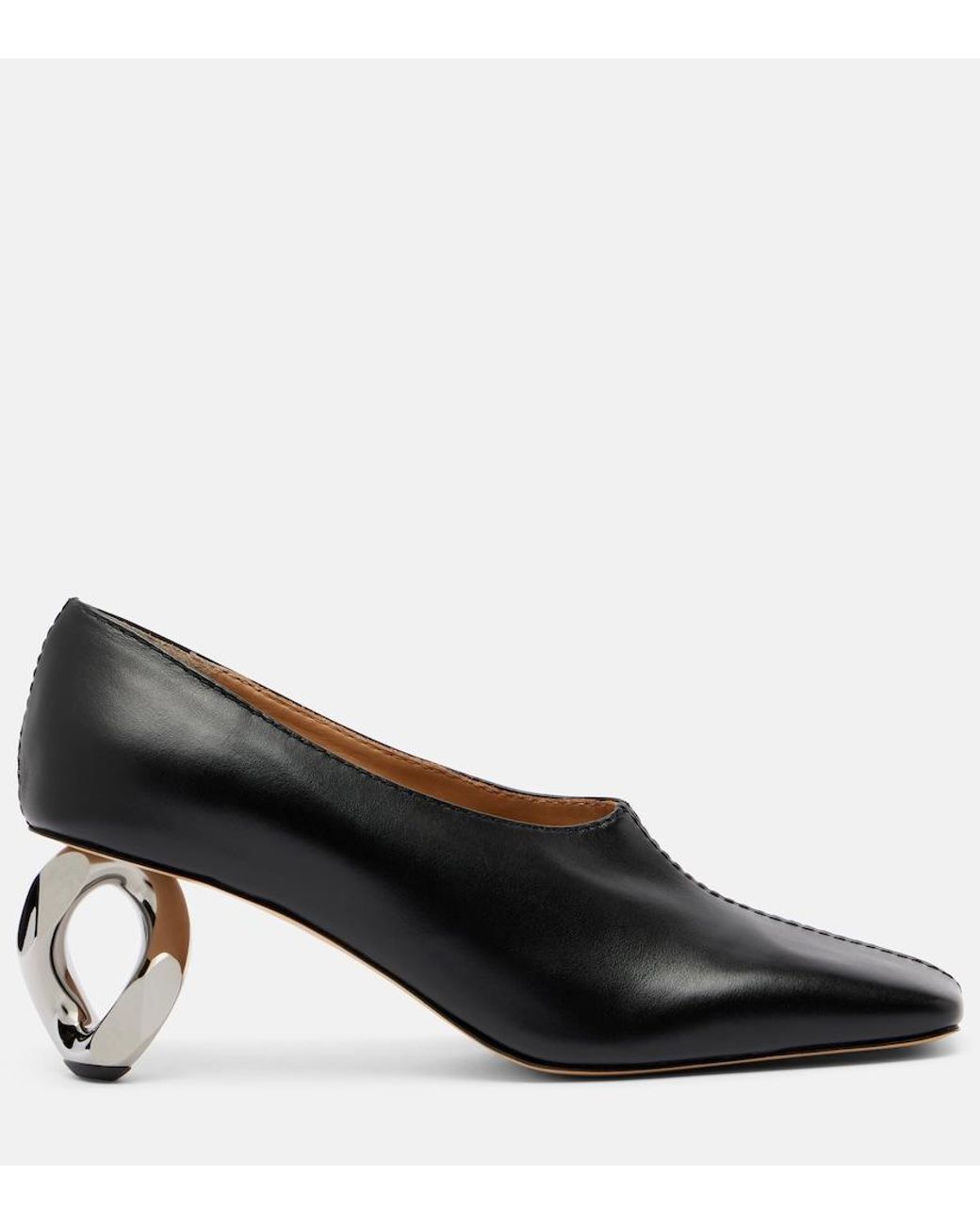 J.W. Anderson Black Chain 95 Leather Pumps