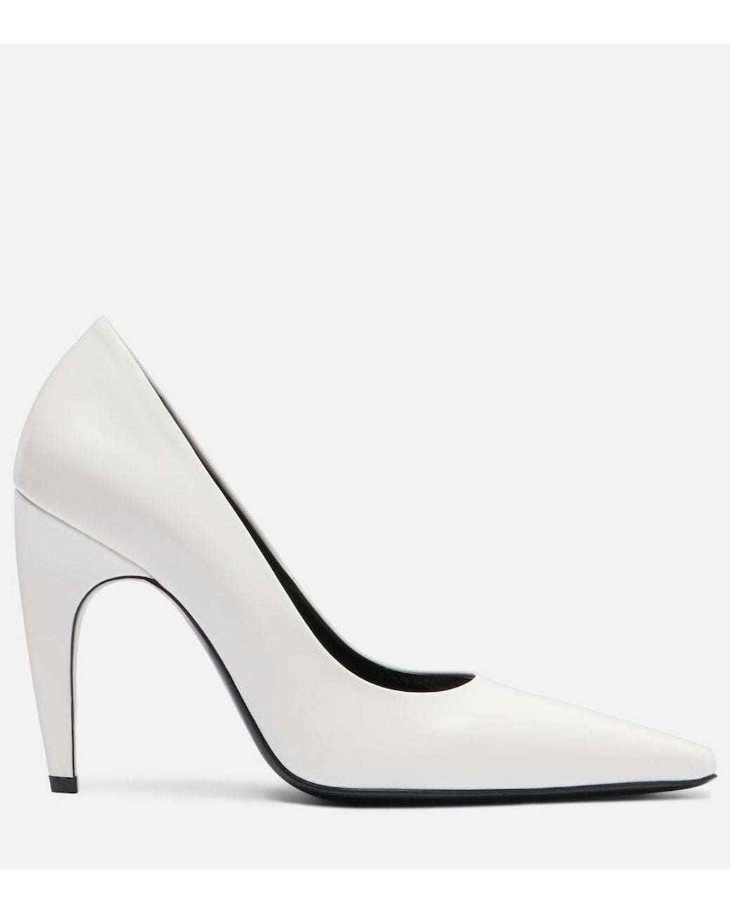 Jude White Fame Leather Pumps