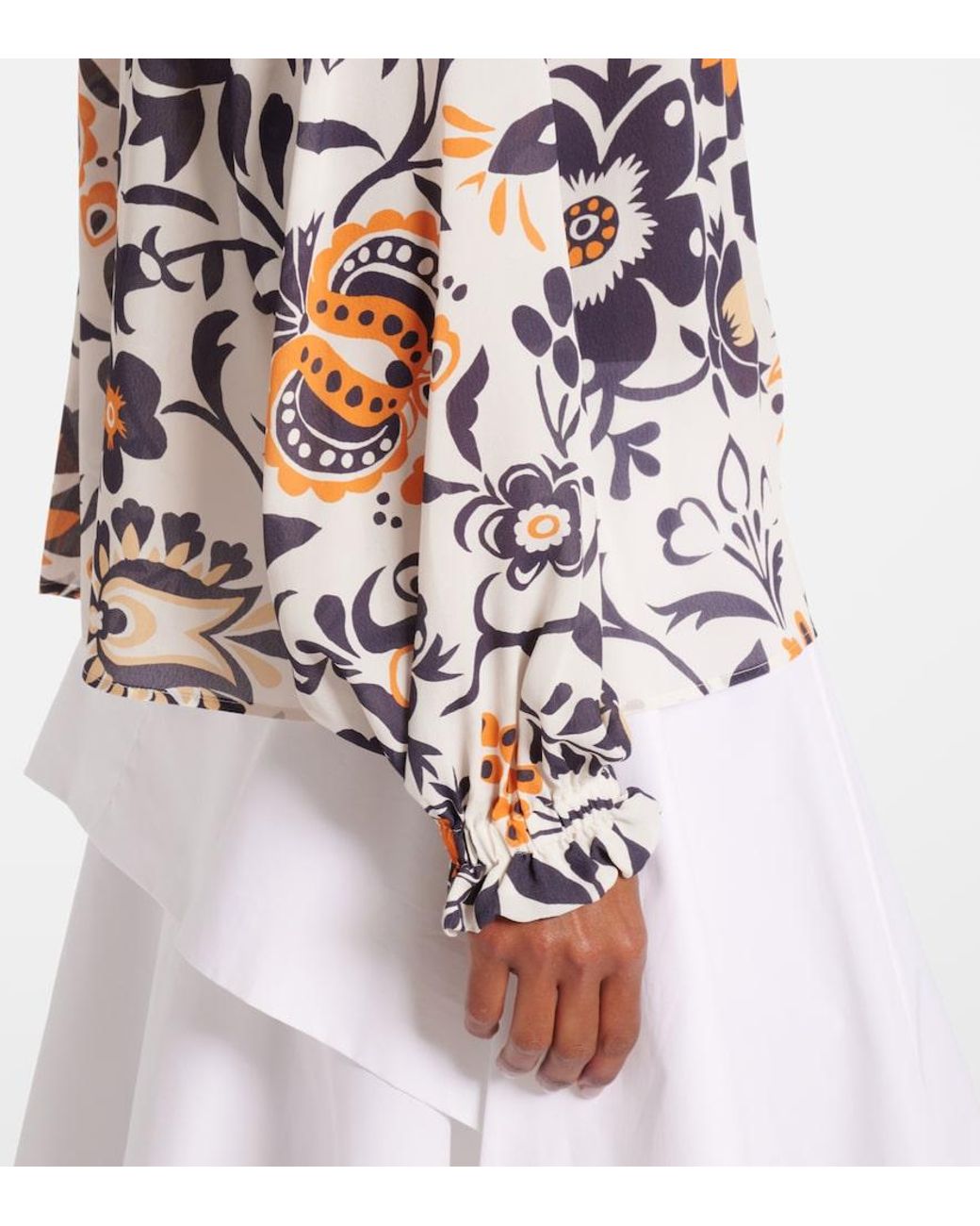 LaDoubleJ White Cerere Jacquard Blouse
