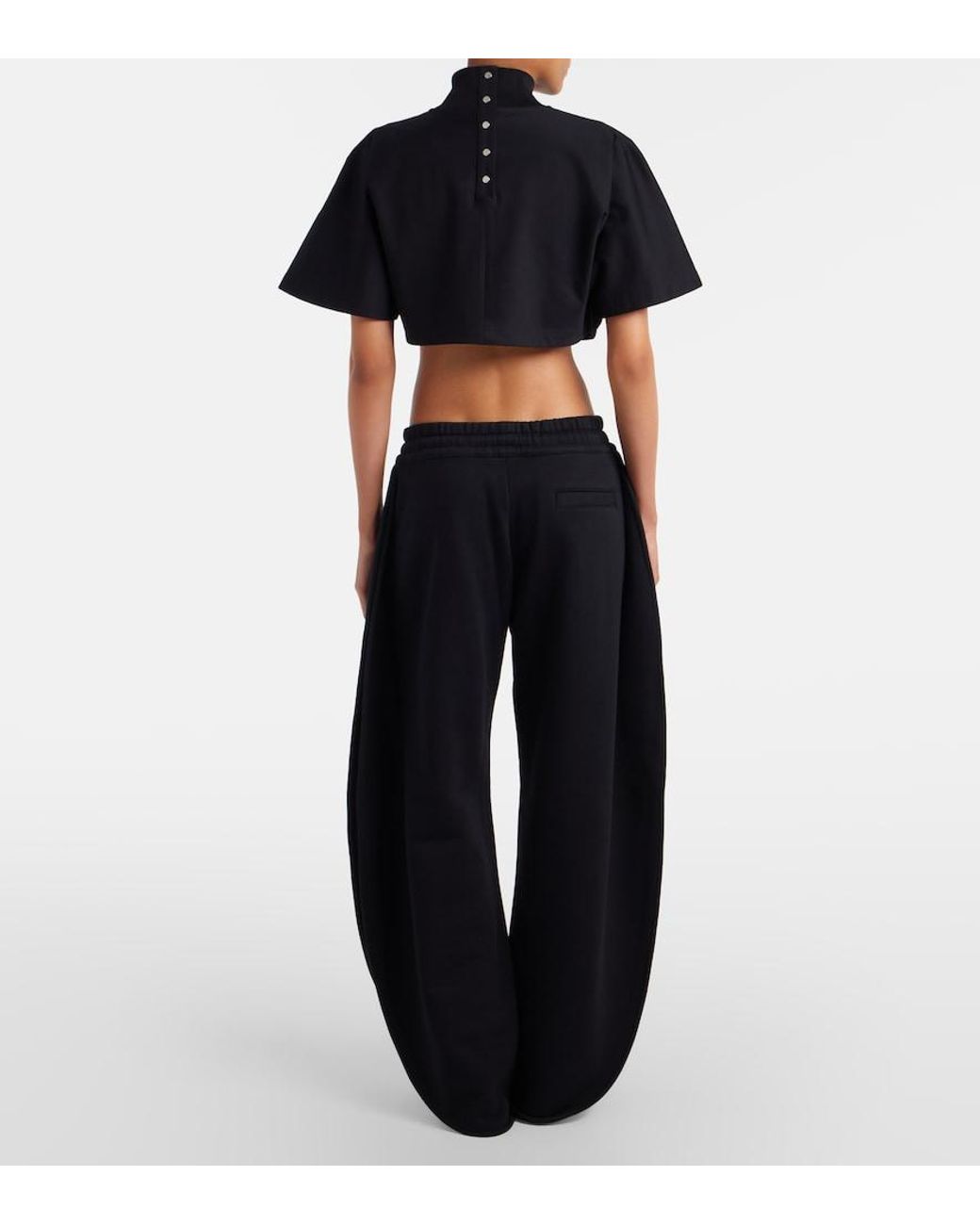 Alaïa Blue Cotton Fleece Sweatpants