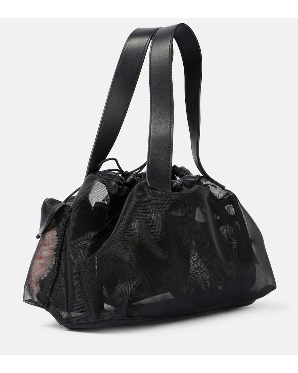 【Simone Rocha】 Carnation Pocket leather-trimmed tote bag Carnation Pocket leather-trimmed tote bag in neutrals