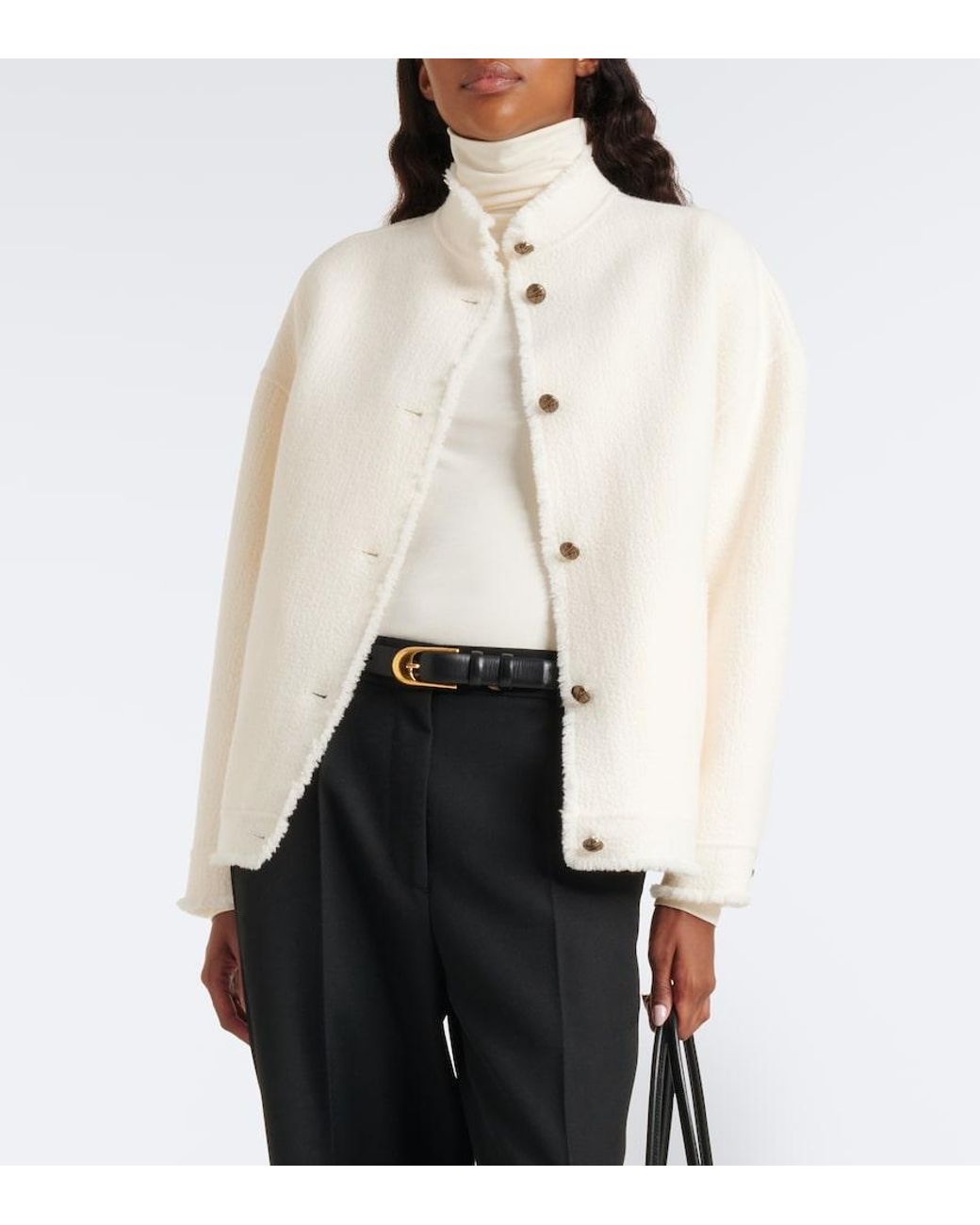 Wolford White Colorado Turtleneck Jersey Bodysuit