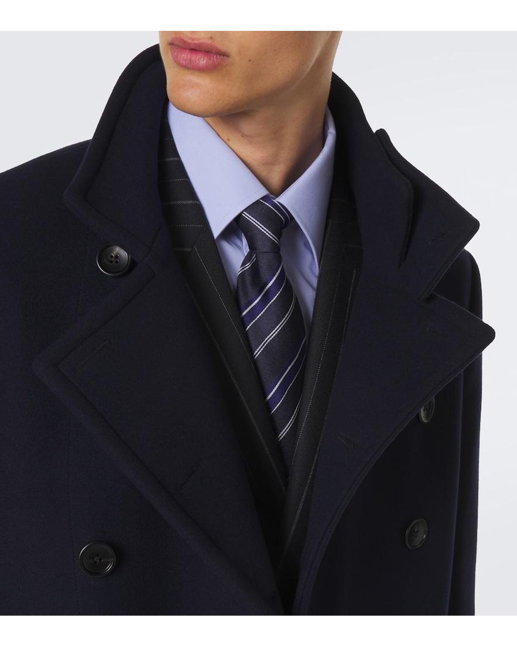 Tom Ford Blue Striped Silk Tie for men