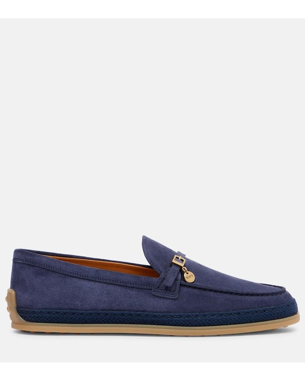 Tod's Blue Suede Loafers