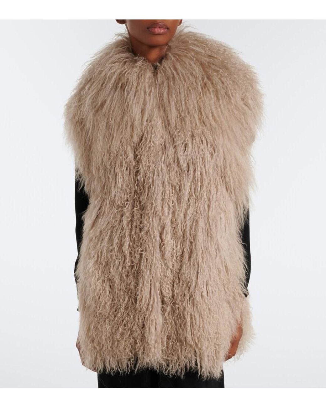 Yves Salomon Natural Shearling Vest