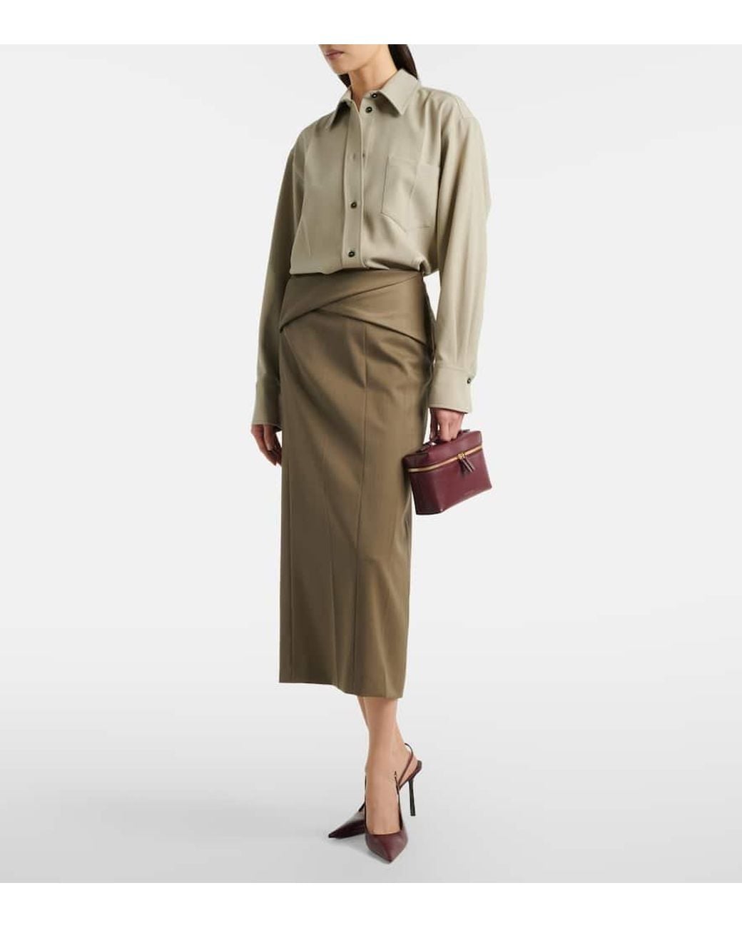 Bolso Neceser Vanity De Piel Victoria Beckham de color Purple