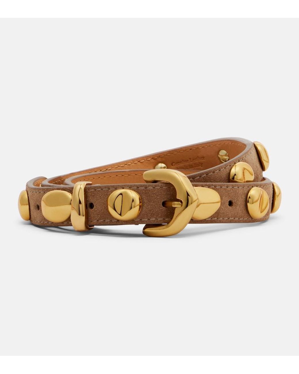 Amanu Brown Vaal Embellished Suede Belt