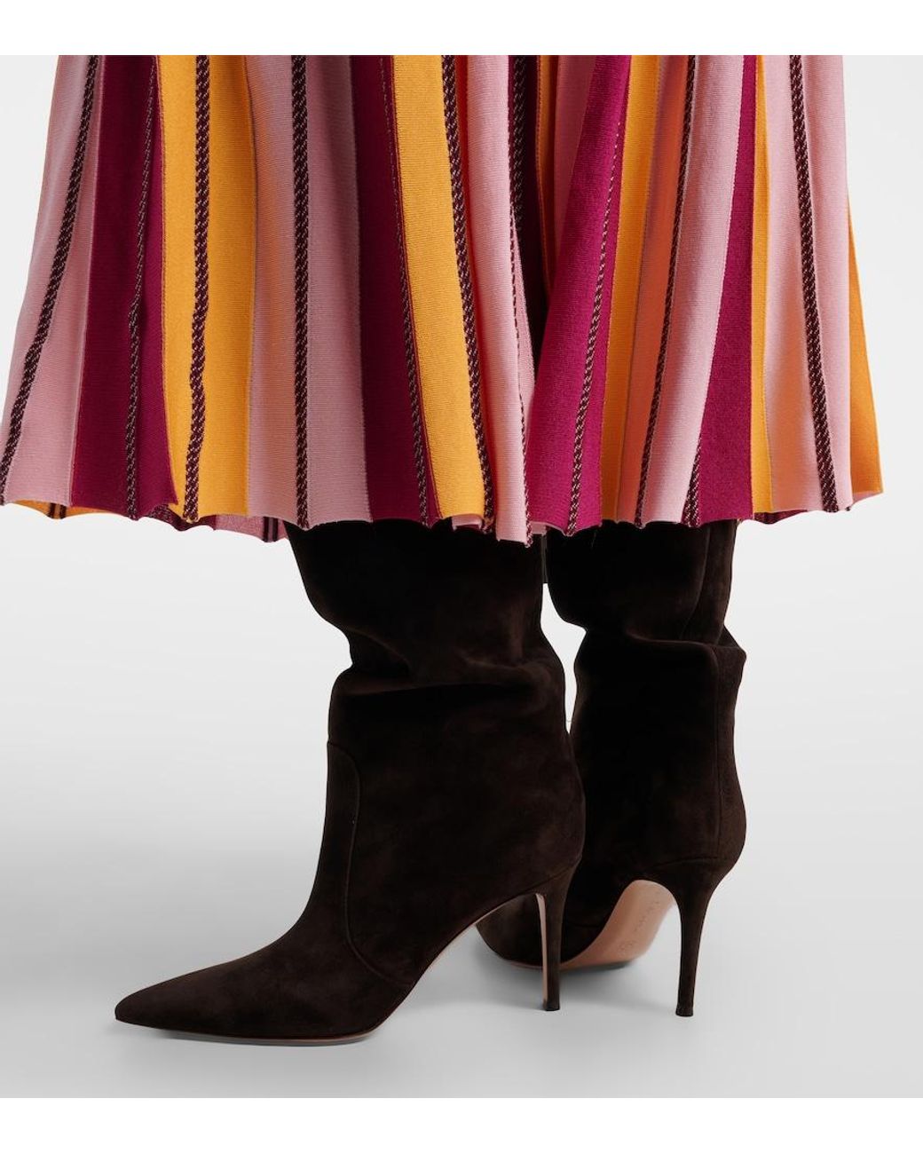 Gianvito Rossi Black Hansen Suede Knee-High Boots